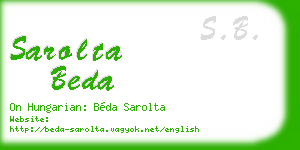sarolta beda business card